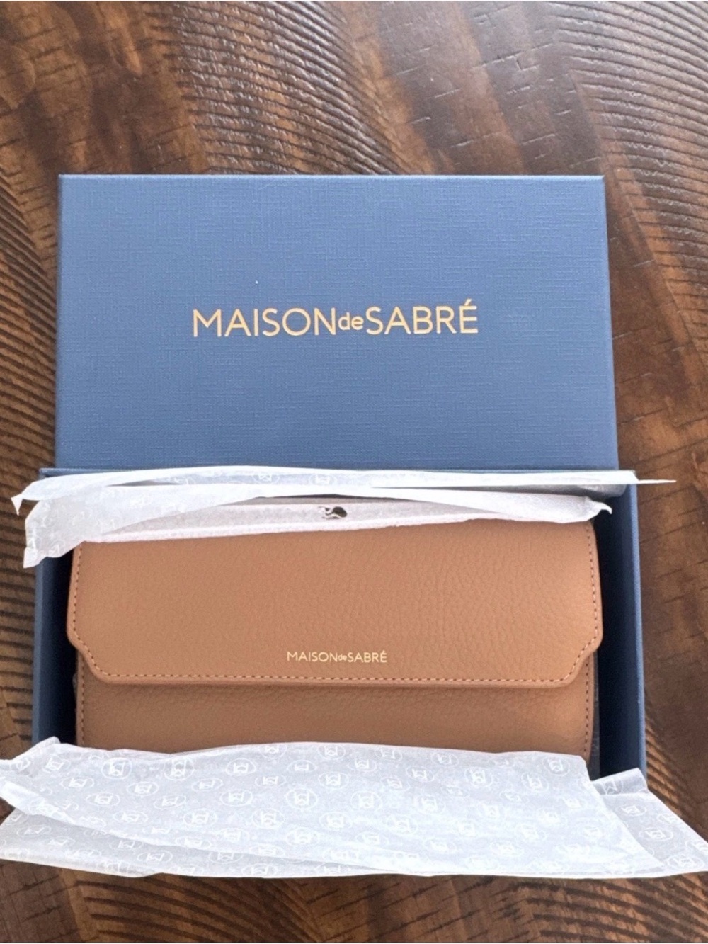 MAISON de SABRÉ Tan Leather Continental Wallet